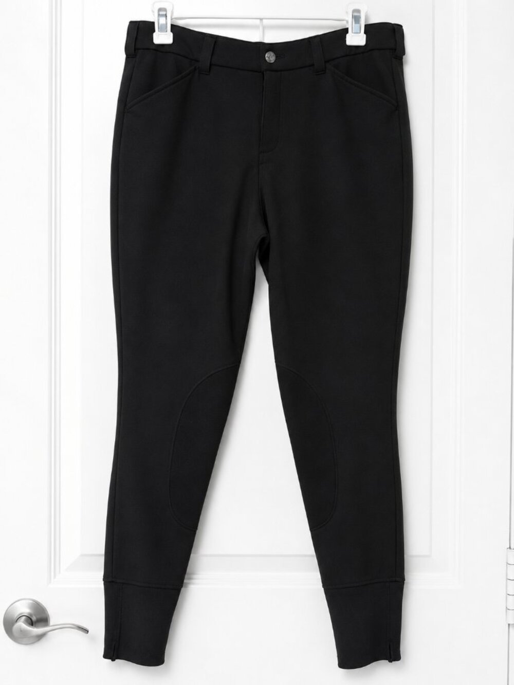 TuffRider Black Equestrian Riding Breeches Size 32 Knee Patch Horseback